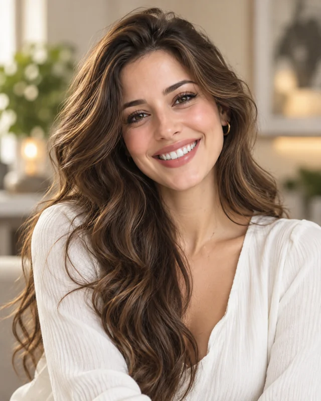 AI-generated smile portrait for illustration, not a Viodent patient